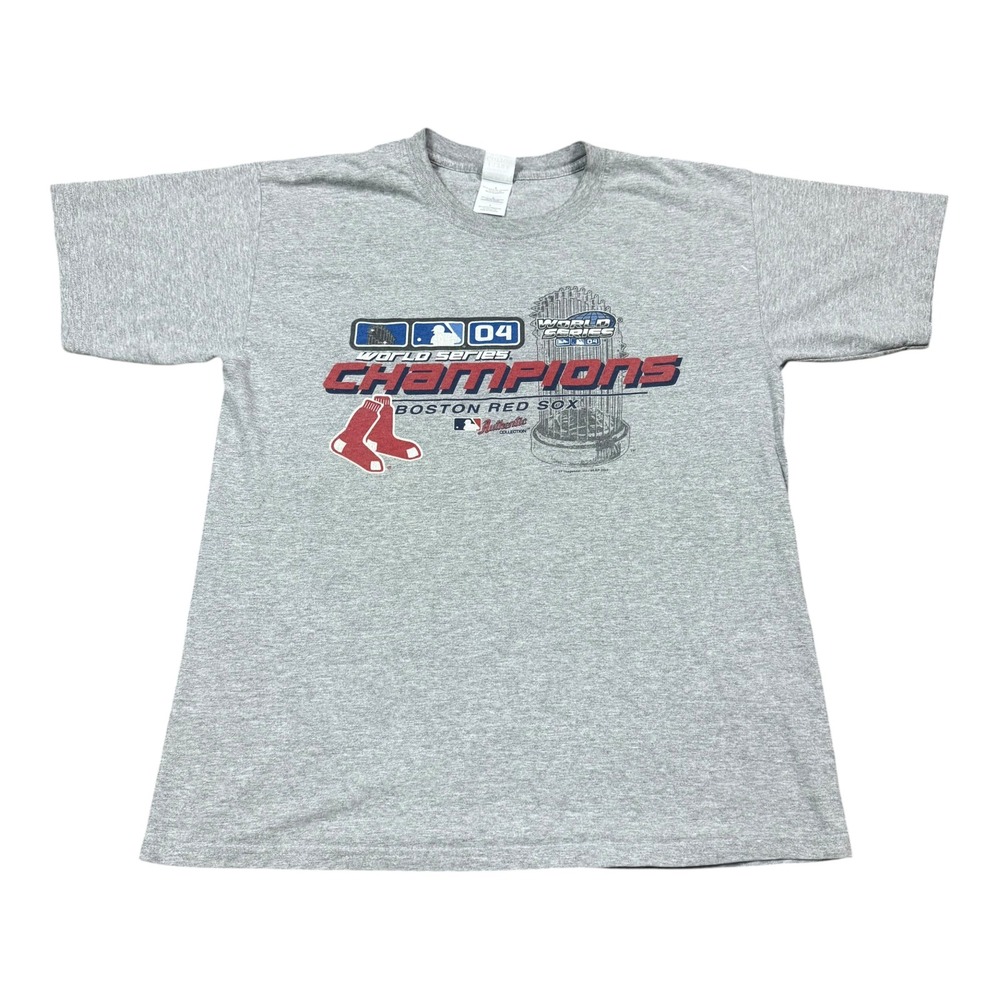 Vintage 2004 Gildan Boston Red Sox World Series Champions Shirt Men's Large FLAW